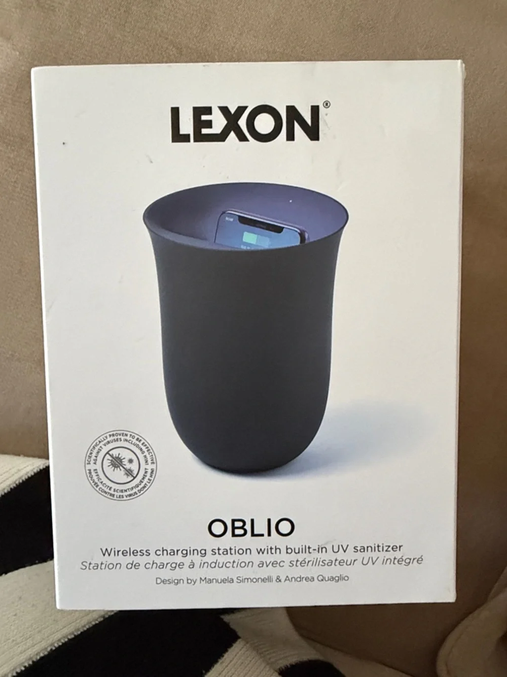 LEXON Oblio 2-in-1 Charging Station - Sky Blue